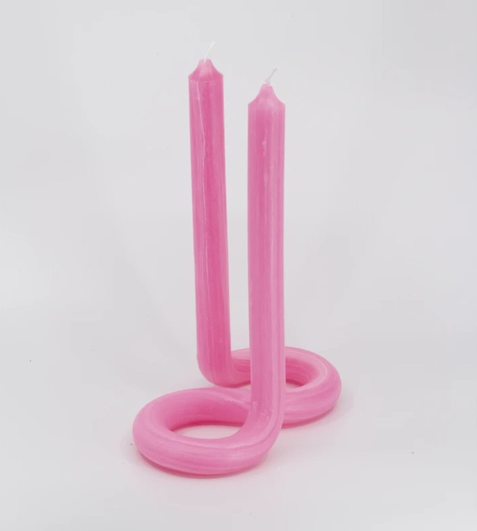 Twist Candle Fluor Pink | Trouva (Global)