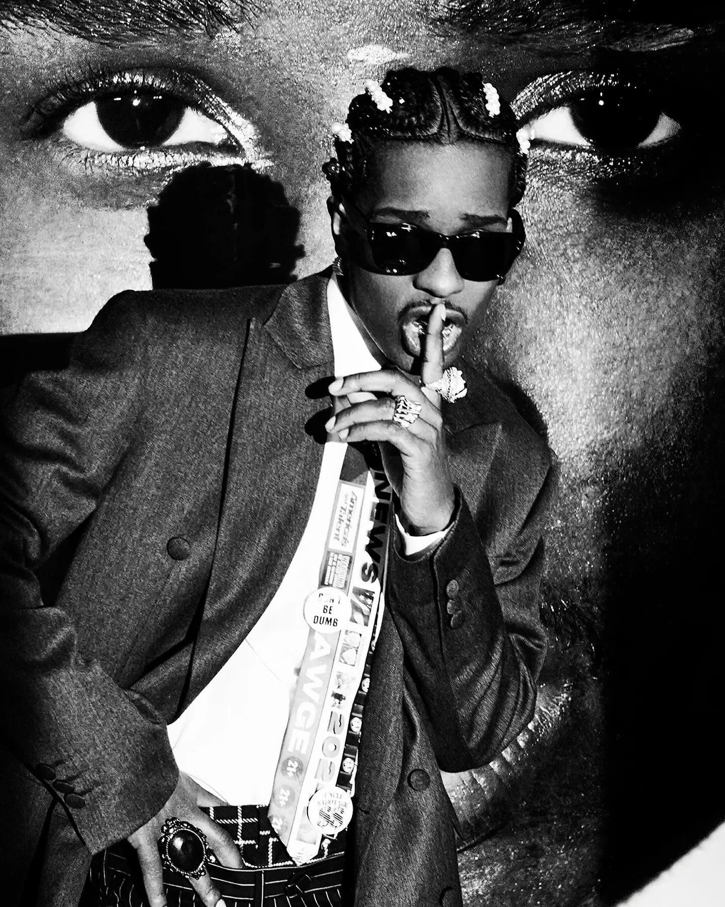 ASAP Rocky wearing an AWGE suit, shirt & tie, and RayBan sunglasses for Billboard.

#LTKStyleTip #LTKMens