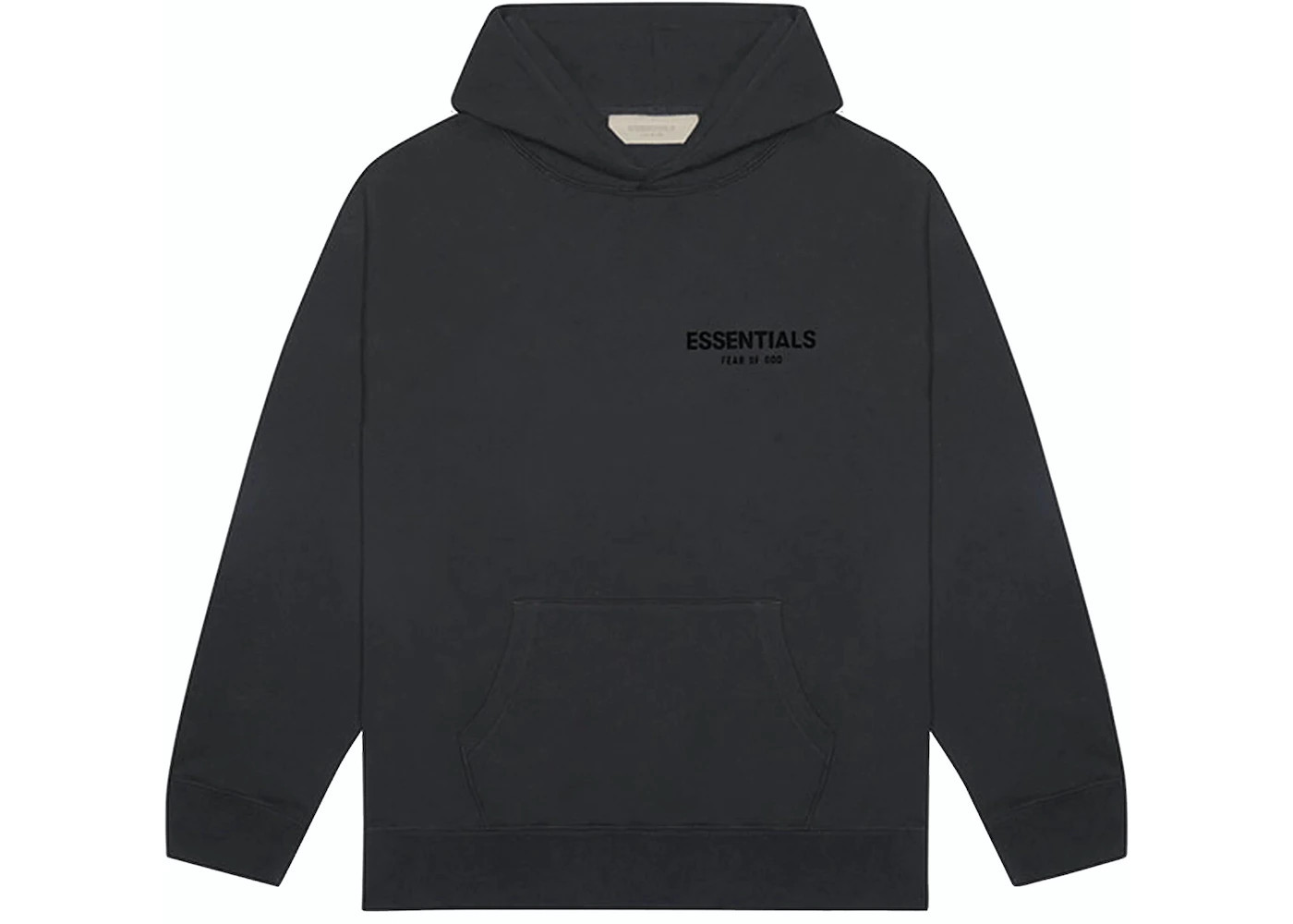 Fear of God Essentials Pullover Hoodie (FW22)Stretch Limo/Black | StockX