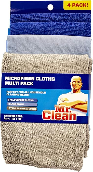Mr. Clean Microfiber Cloths Multi-Pack 4 Pack | Amazon (US)