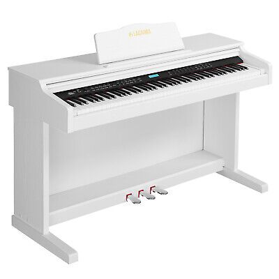 88 Key Electric Digital LCD Piano Keyboard w/Stand+Adapter+3 Pedal Board White  | eBay | eBay US