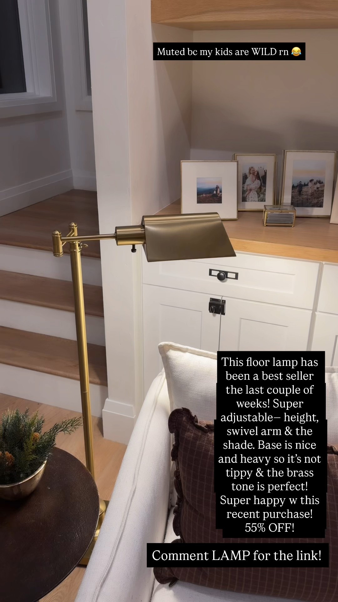 This floor lamp has been a best seller the last couple of weeks! Super adjustable- height, swivel arm & the shade. Base is nice and heavy so it's not tippy & the brass tone is perfect!
Super happy w this recent purchase!
55% OFF!

Black Friday, cyber Monday, Wayfair, floor lamp, brass lamp, best seller, most loved, gifts for her, gift guide

#LTKGiftGuide #LTKCyberWeek #LTKHome