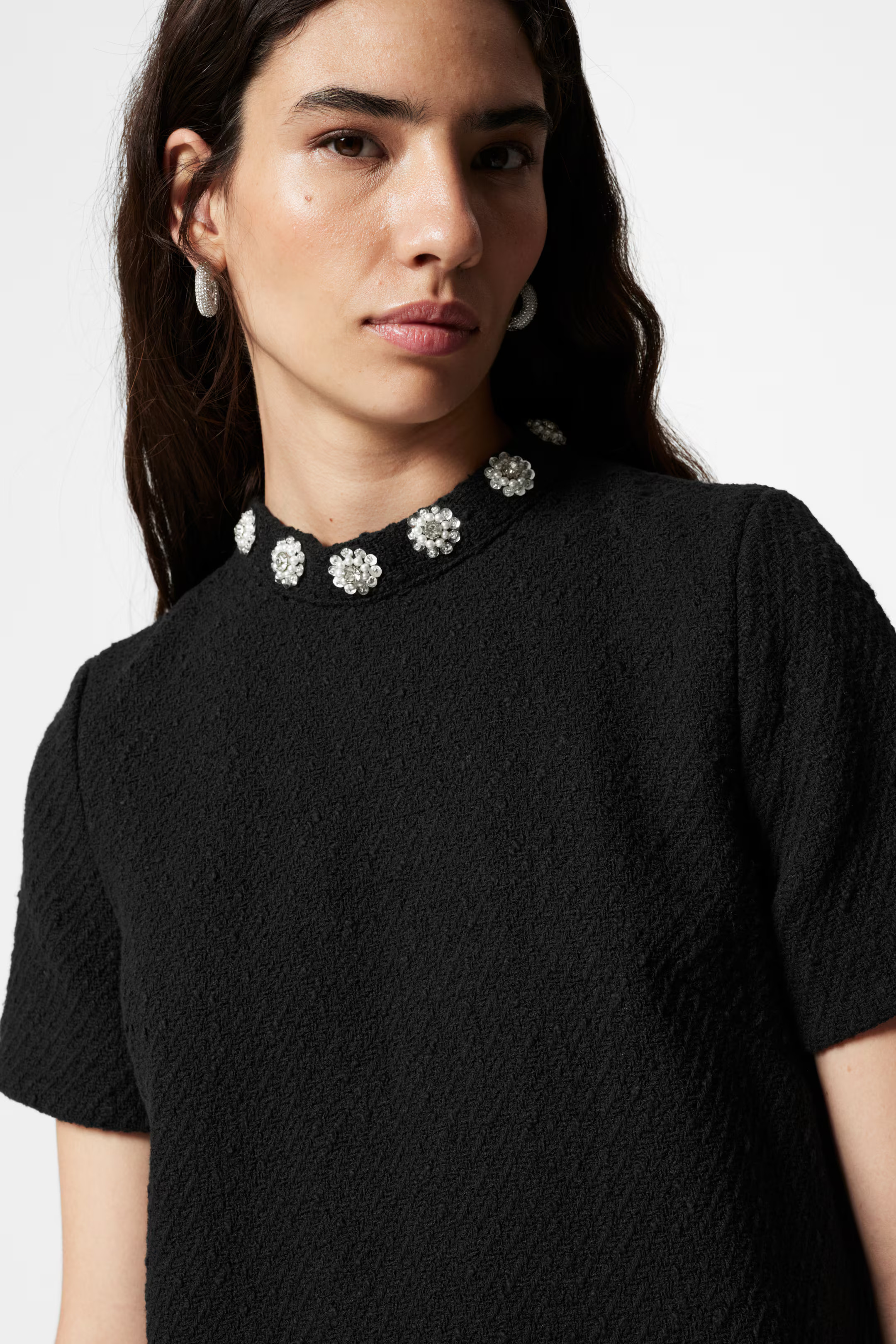 Embellished Tweed Mini Dress | H&M (UK, MY, IN, SG, PH, TW, HK)