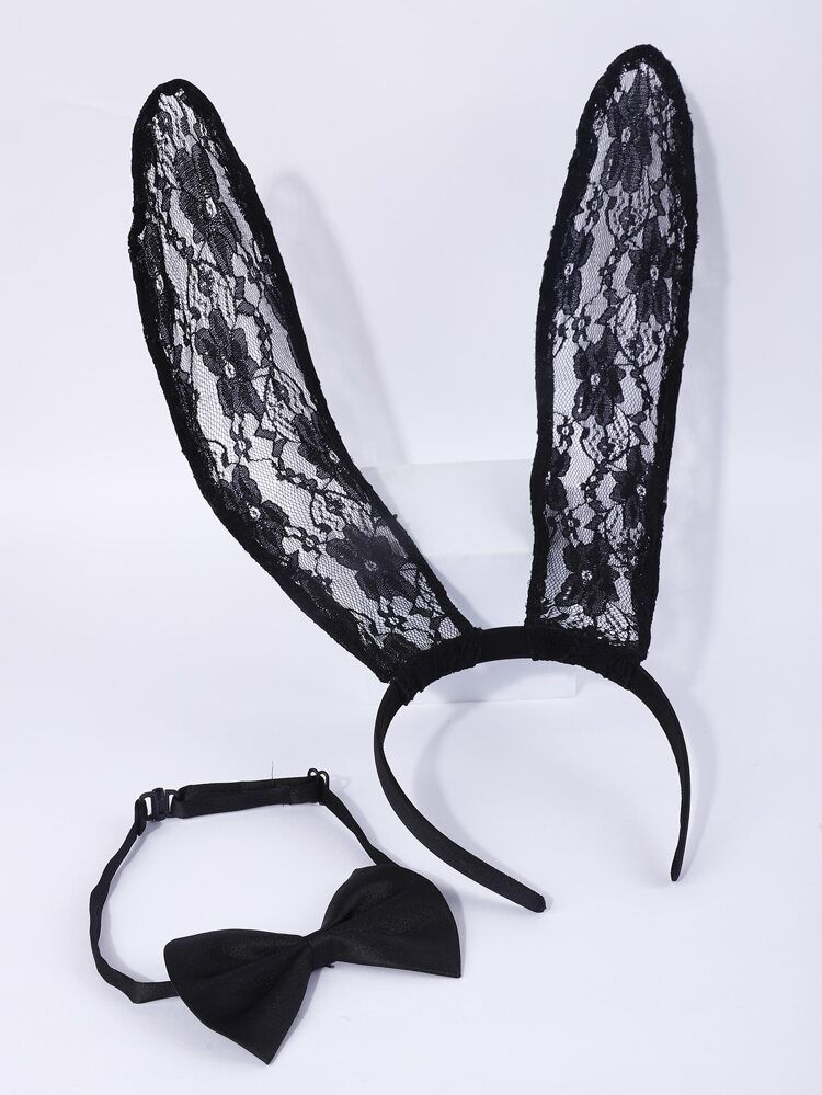 Rabbit Ear Decor Costume Headband & Bow Tie | SHEIN