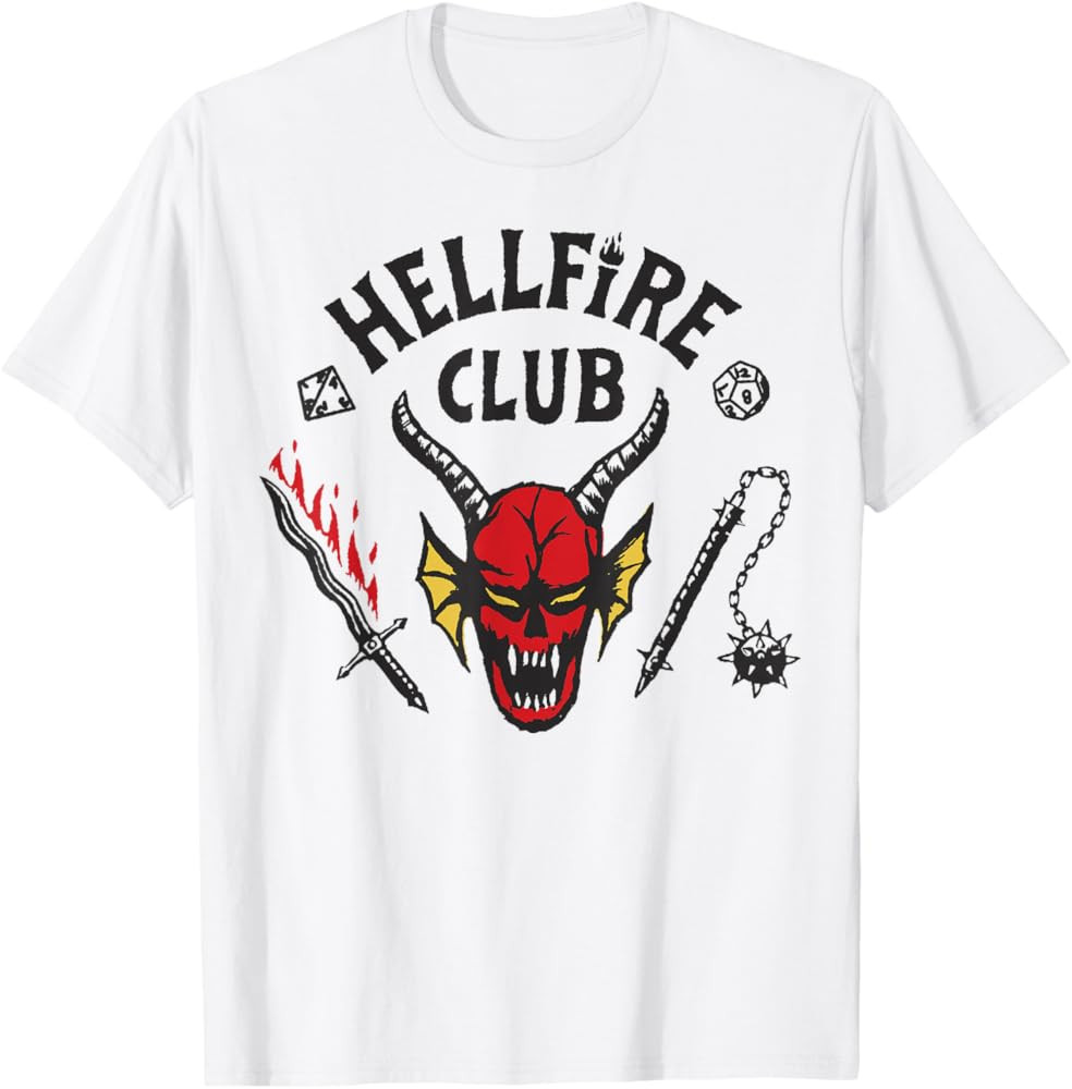 Stranger Things 4 Hellfire Club Logo T-Shirt | Amazon (US)
