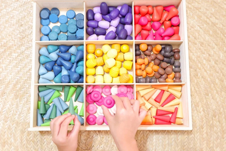 90 Pcs Mandala Full Kit / Wooden / Montessori / Loose Part Kit - Etsy | Etsy (US)