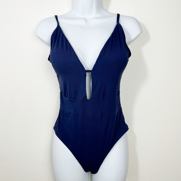 Becca Plunge Tie Back One Piece Swimsuit Size Large NEW | Poshmark