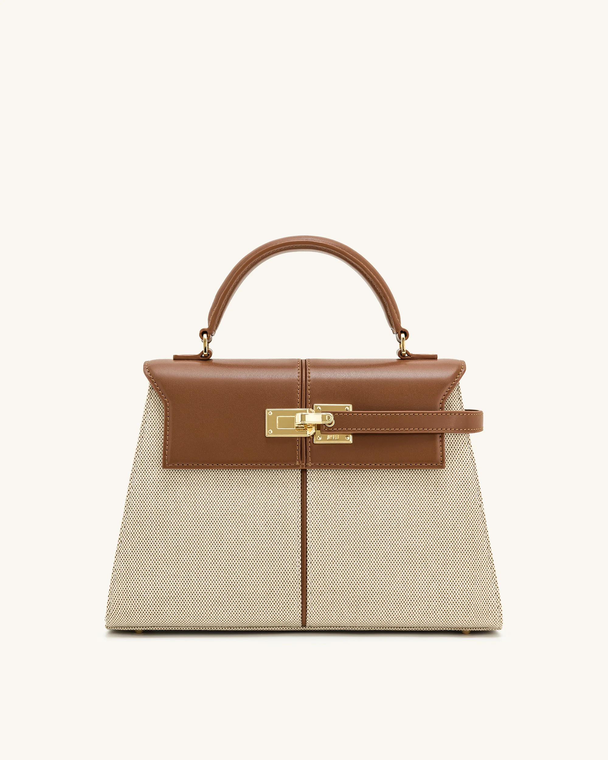 Elise Large Top Handle Bag - Brown Canvas | JW PEI US