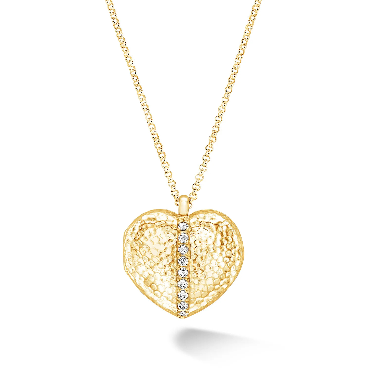White Sapphire 15mm Heart Lumiere Locket | Dower & Hall