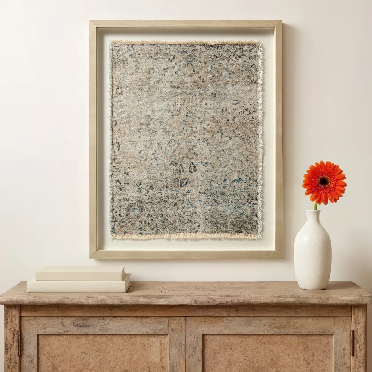 Hartford Hand-Detailed Textual Art on Fabric with Wood Frame | Wayfair North America
