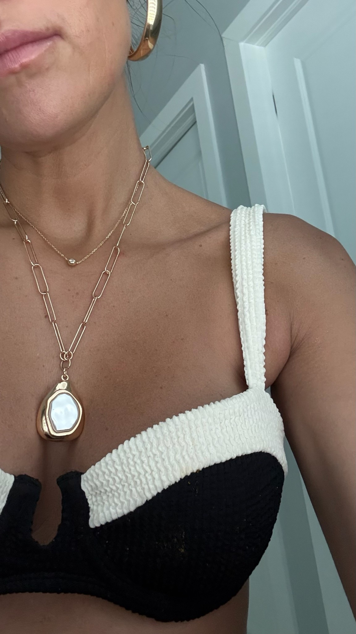 Two necklaces I’ve been wearing on repeat ✨ 

Dainty diamond necklace from @Quince 
Stone pendant necklace from @Target 

#LTKSwim #LTKspring #LTKootd