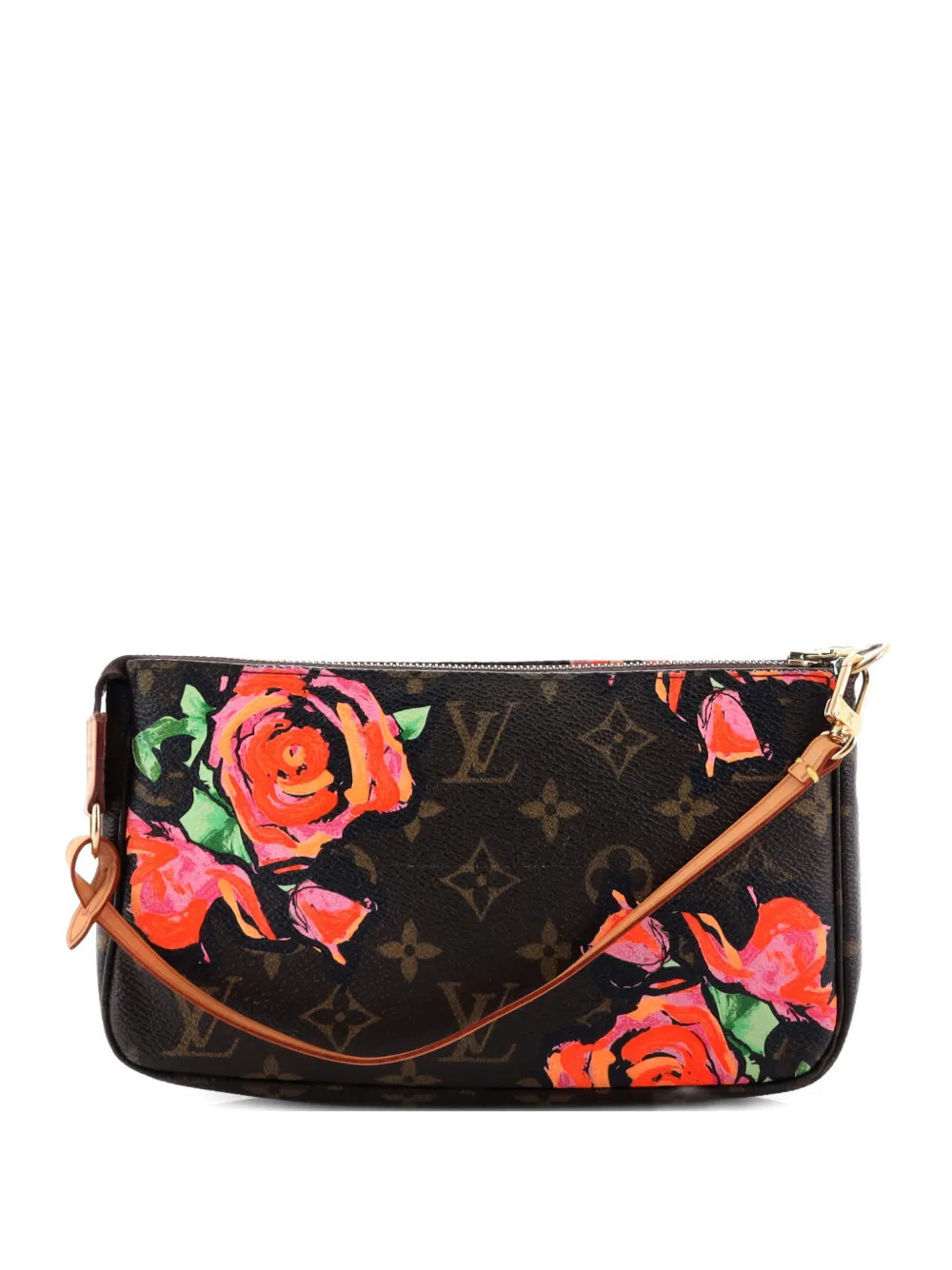 Louis Vuitton Pre-Owned Pochette Accessoires Limited Edition Monogram Roses shoulder bag - Brown | Farfetch Global