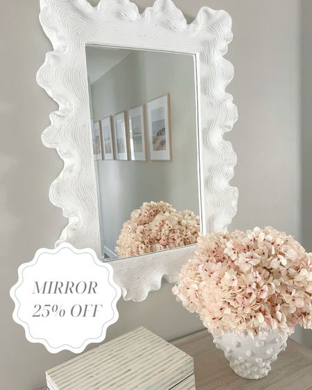 My coral mirror was a top ten Casually Coastal best seller in 2023 and it's 25% off through Thursday! It also comes in a floor length! 
- 
coastal spring decor, coastal decor, beach house decor, beach decor, beach style, coastal home, coastal home decor, coastal decorating, coastal interiors, coastal house decor, beach style, neutral home decor, neutral home, natural home decor, coastal mirrors on sale, rectangular mirrors on sale, vertical mirrors, white mirrors, coral mirrors, ballard designs mirrors, ballard designs sale, white vases, white pots, afloral hydrangeas, pink hydrangeas, decorative boxes, console table decor, bathroom mirror, bedroom mirror, entryway mirror, beachy mirror

#LTKhome #LTKstyletip #LTKsalealert