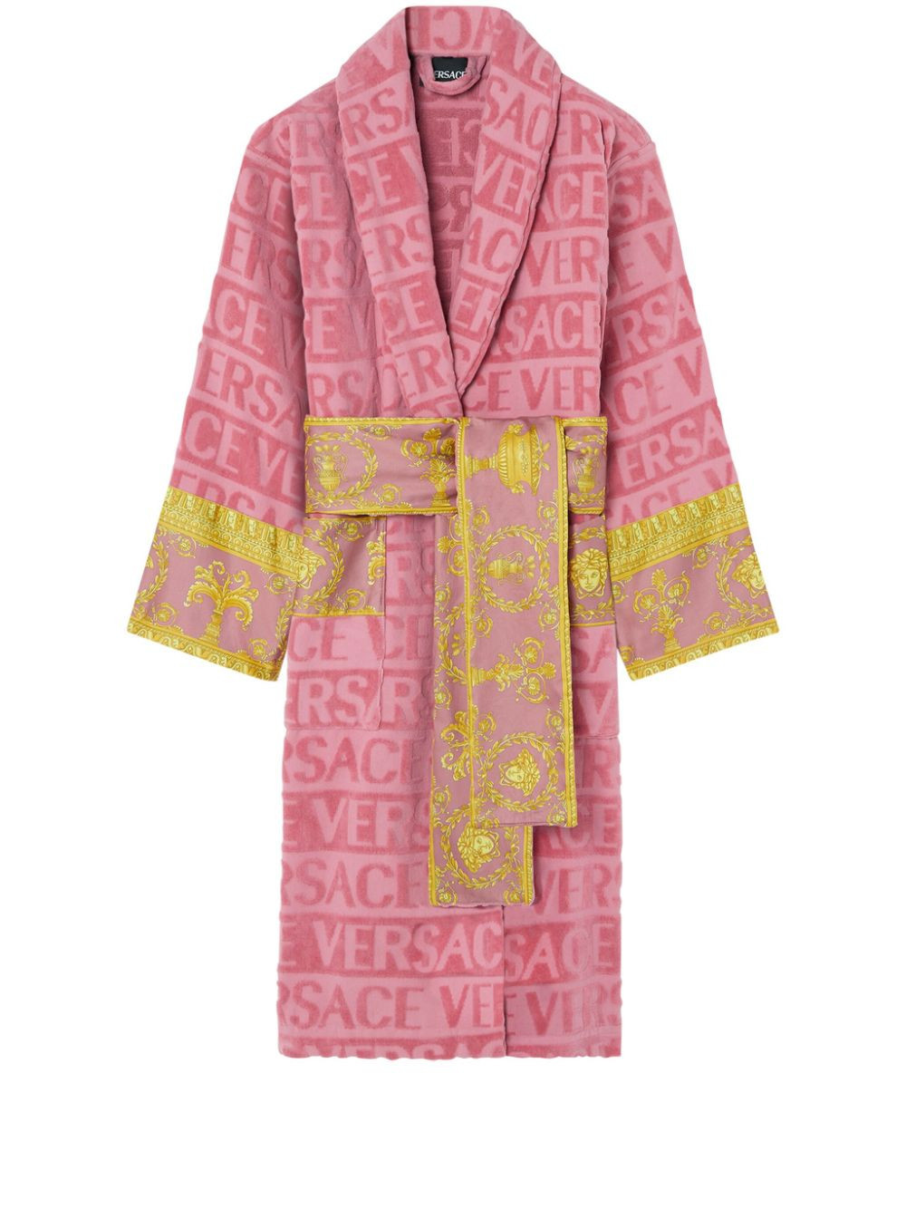 Versace I Love Baroque bath robe - Pink | Farfetch Global