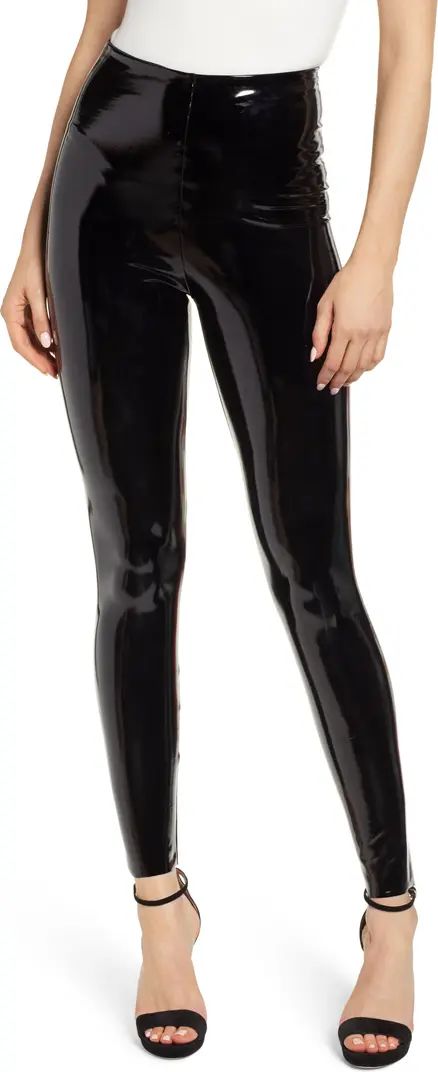Control Top Faux Patent Leather Leggings | Nordstrom