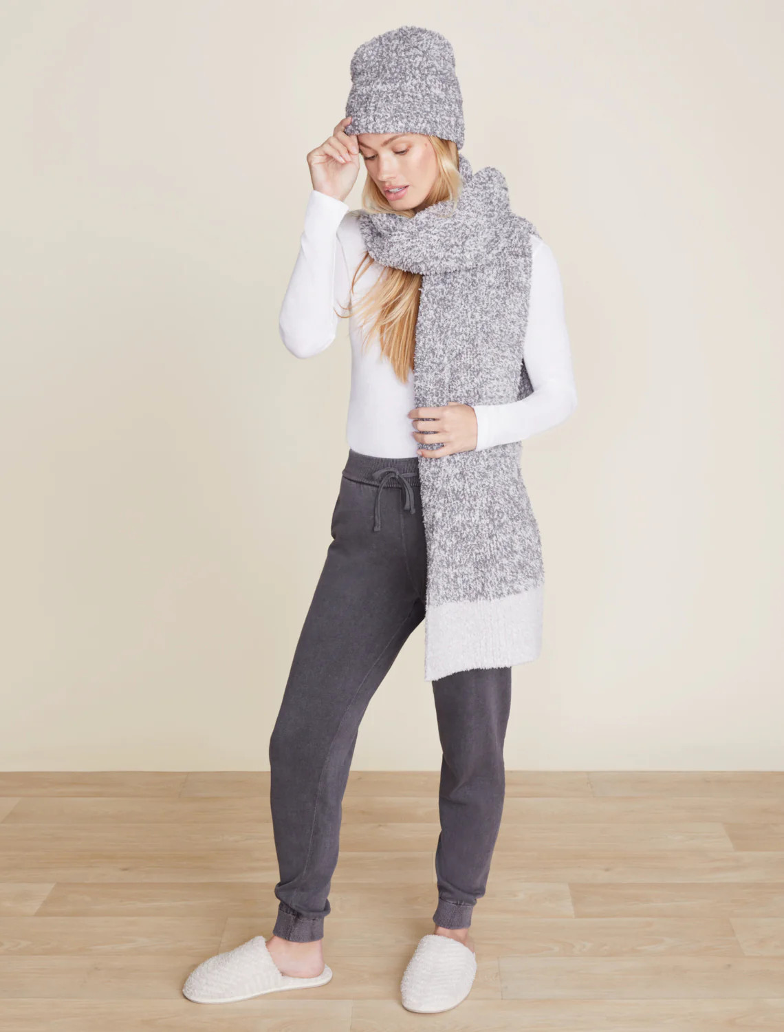 CozyChic® Heathered Tipped Scarf | Barefoot Dreams