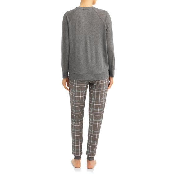 Secret Treasures Essentials Women's and Women's Plus Hacci Long Sleeve Pajama Top Cozy/Hacci Jogg... | Walmart (US)