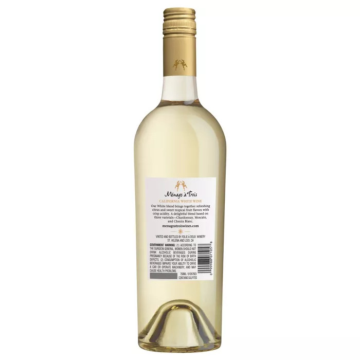 Ménage à Trois White Blend Wine - 750ml Bottle | Target