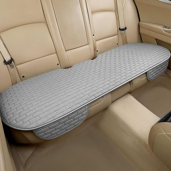 Gray Back Seat Cover, Car Back Seat Cover for Cars Truck SUV, Rear Seat Covers with Storage Pocke... | Amazon (US)