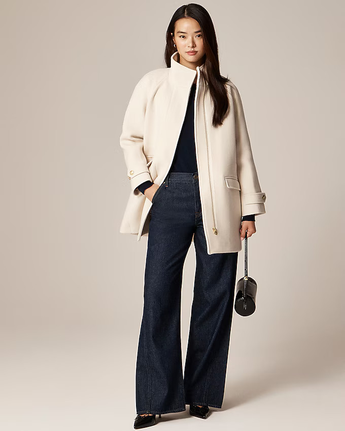 Toscana coat in Italian stadium-cloth wool blend | J. Crew US