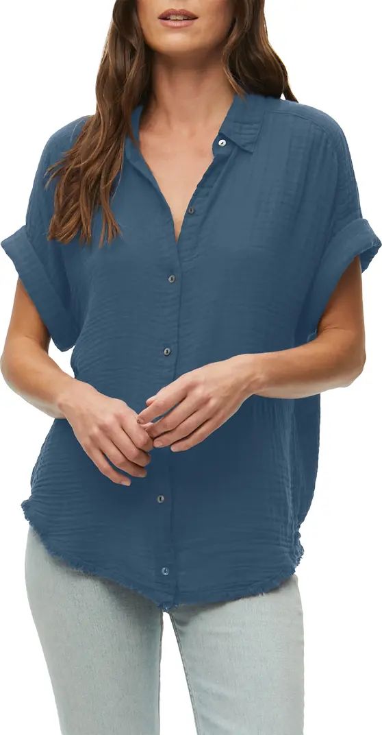 Michael Stars Bailey Cotton Gauze Button-Up Shirt | Nordstrom | Nordstrom