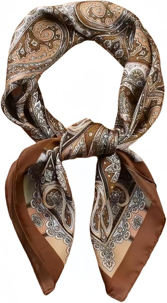 Square Silk Feeling Neck Scarf for Men Fashion Scarves for Hair Scarf Satin Hair Bandana Hair Wra... | Amazon (US)