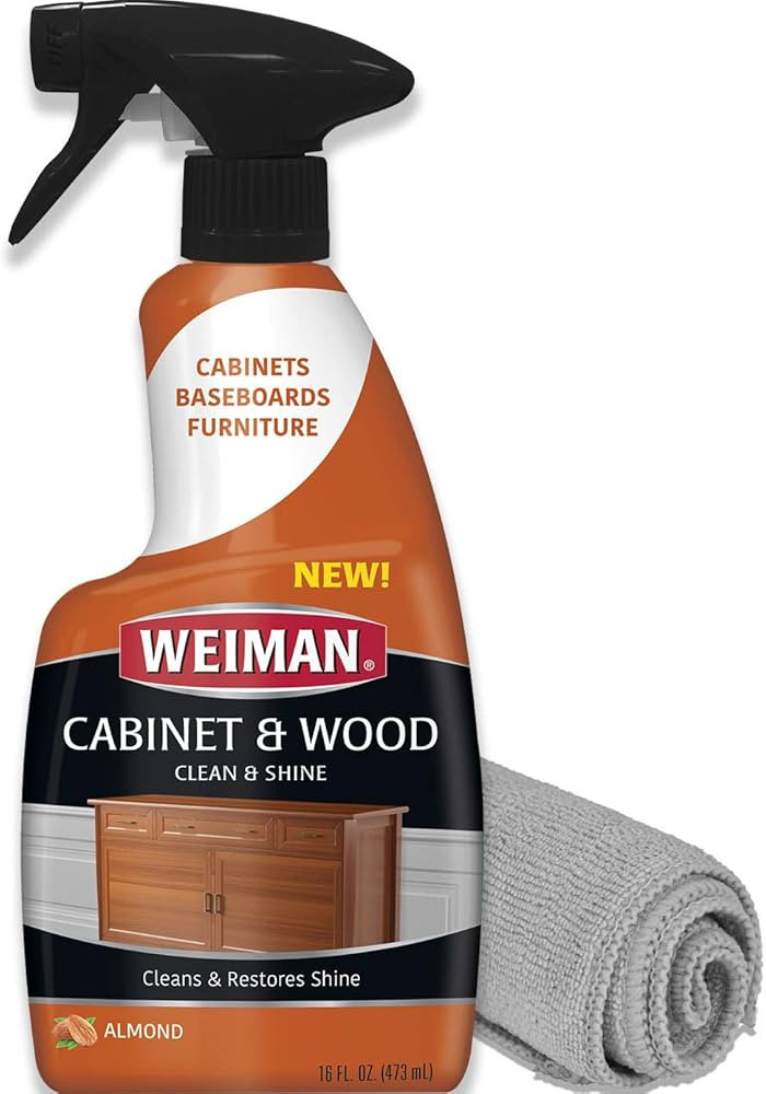 Weiman Cabinet & Wood Clean & Shine Spray - Furniture, Kitchen Cabinets, Baseboard & Trim, Fresh ... | Amazon (US)