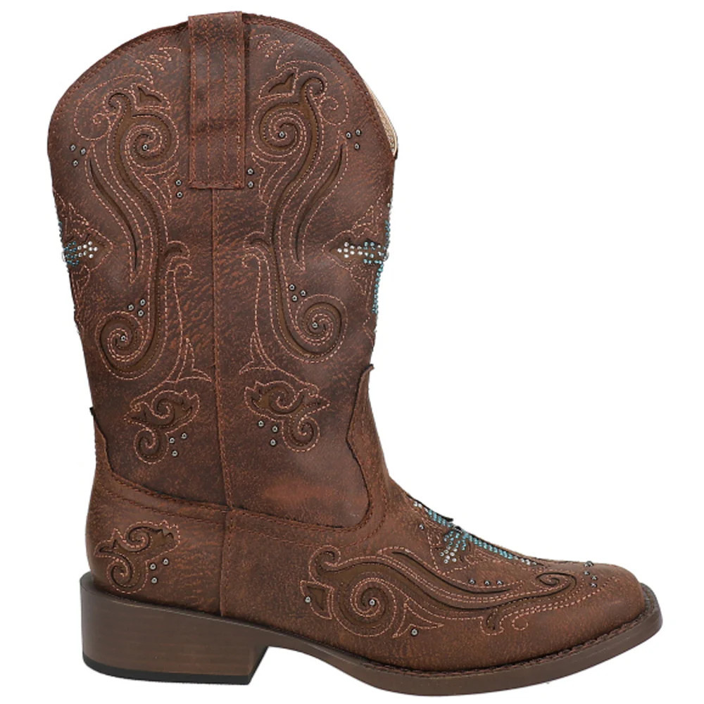 Faith Rhinestone Square Toe Cowboy Boots 9 / Medium | Shoebacca