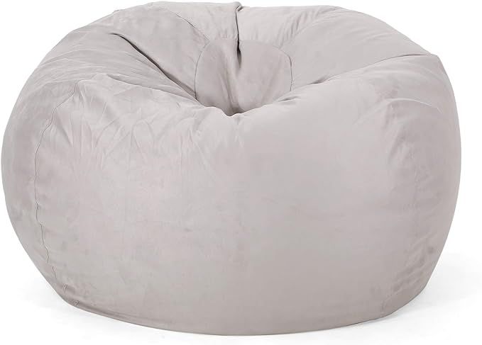 Christopher Knight Home Harrison Modern 5 Foot Microfiber Bean Bag Cover Only, Light Gray | Amazon (US)