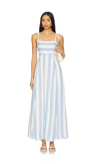 Rianne Dress in Iris Stripe Blue and White Striped Dress Outfit Spring Break Dresses 2025 | Revolve Clothing (Global)