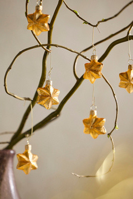 Miniature Faceted Star Glass Ornaments, Set of 12 | Terrain