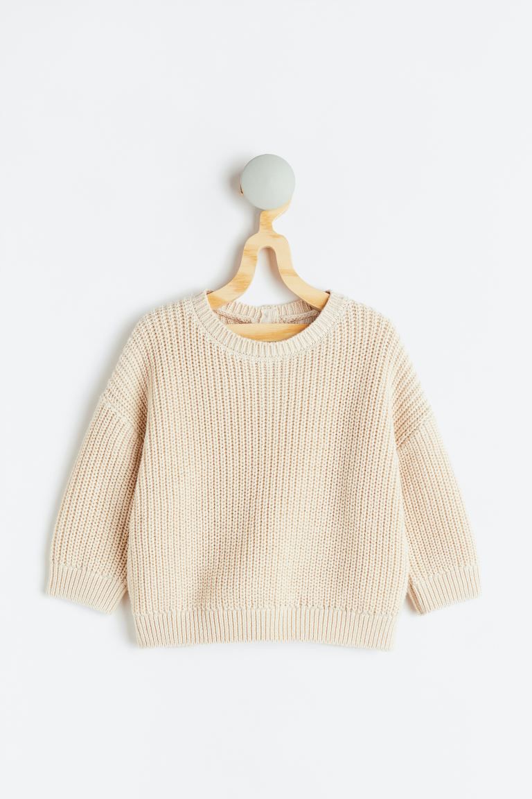 Oversized Rib-knit Cotton Sweater | H&M (US)
