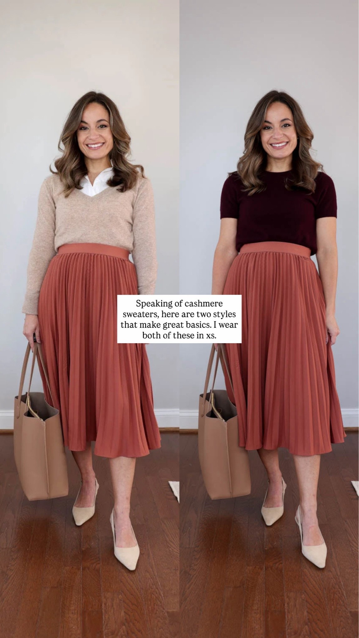 If you’re looking for more capsule pieces you can wear to work and casually too here are a few more pieces from Quince I love. 

Sweaters: xs 
White top: petite xxs 
Skirt (Amazon): small (in brown)

#LTKPetite
