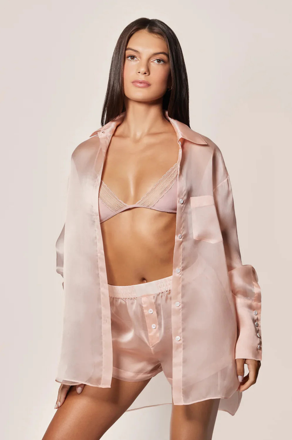 Organza Long Sleeve Shirt Buff | Curio