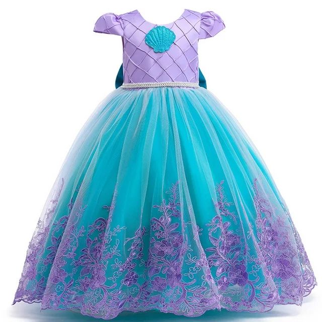 Phenas Girls Mermaid Princess Dresses Lace Tutu Ariel Costume for Kids Wedding, Halloween 3-10Yea... | Walmart (US)