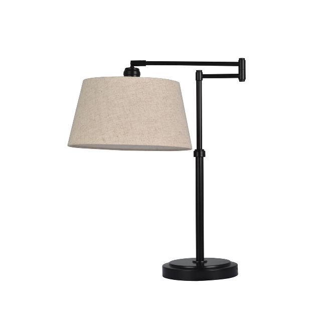 23" Traditional Swing Arm Oil Rubbed Table Lamp Black - Threshold™ | Target
