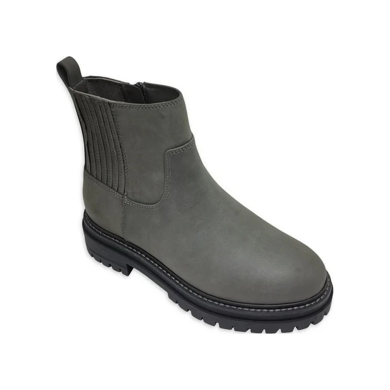 Time and Tru Women's Lug Chelsea Boots, Wide Width Available - Walmart.com | Walmart (US)