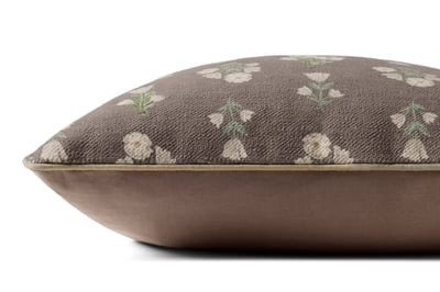 Posie Pillow PCJ-0039 Mauve Cotton | Rugs Direct
