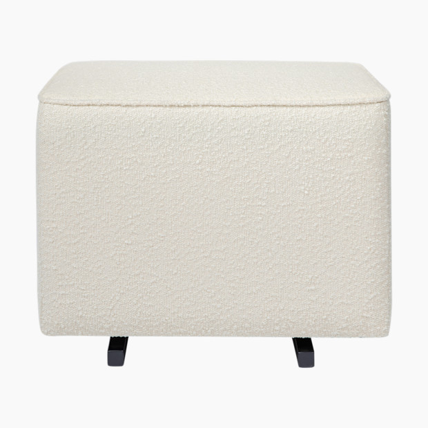 babyletto Kiwi Gliding Ottoman in Ivory Boucle Size 21.5"" x 20"" x 17.5"" | Repreve | Babylist