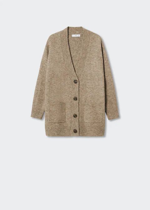 Oversized cardigan with buttons | MANGO (UK)