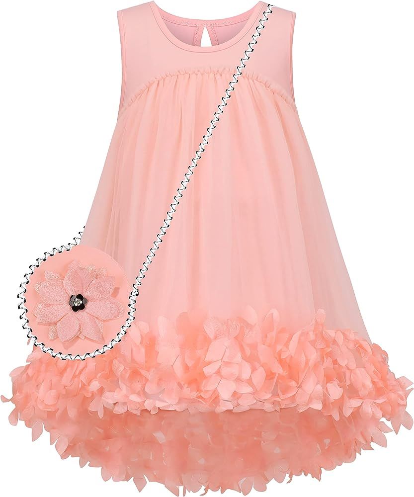 Sunny Fashion Girls Dress A-line Cute Handbag White Princess Size 5-10 | Amazon (US)