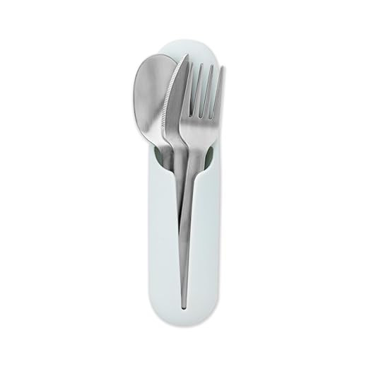 W&P Porter Stainless Steel Utensils with Silicone Carrying Case | Mint | Spoon, Fork & Knife for ... | Amazon (US)