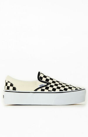 Vans Black & White Slip-On Platform Sneakers | PacSun