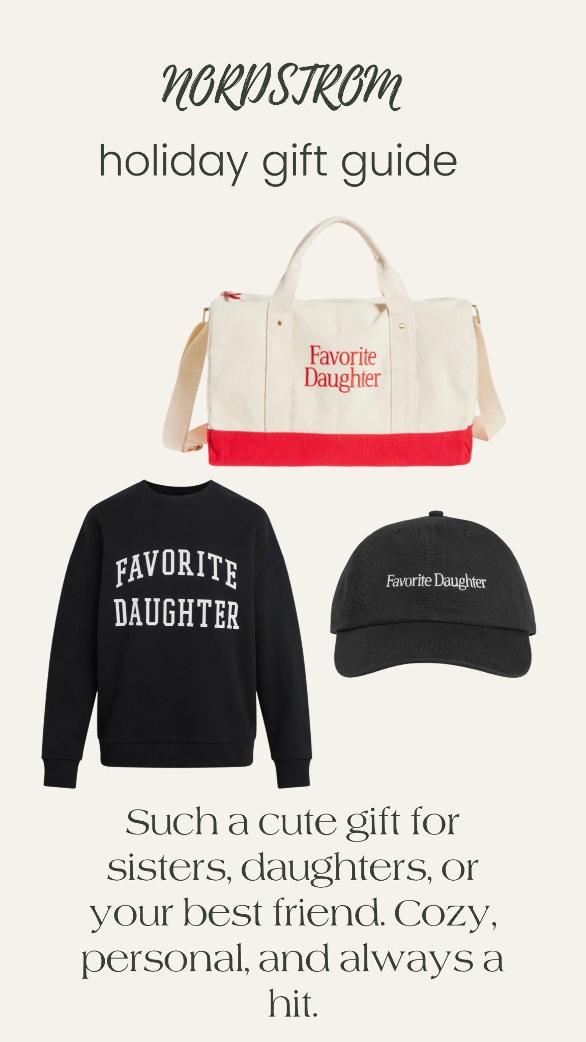 Favorite Daughter gift inspo! 🫶🏻

Holiday gift guide - Gifts for women - Nordstrom - Style tips - Travel essentials 

#LTKGiftGuide #LTKSeasonal #LTKTravel