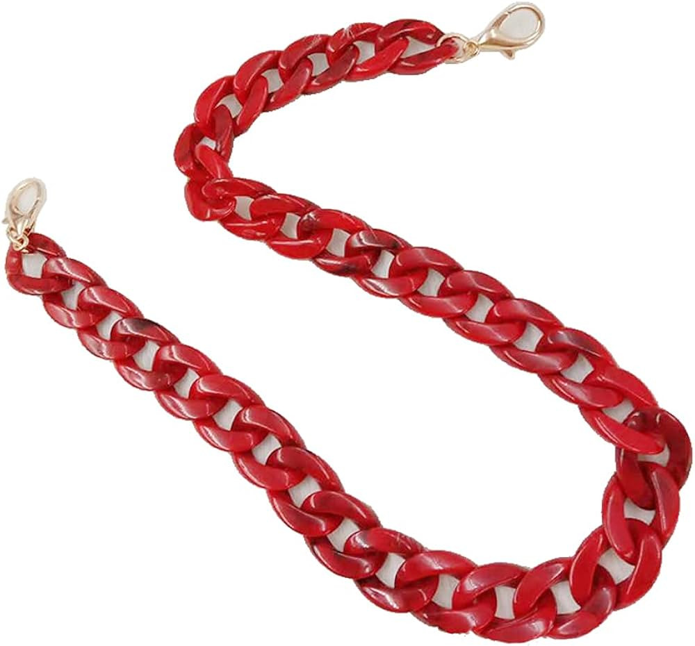 1 Piece 23.6" Resin Bag Strap with Lobster Claw Clasps Acrylic Handbag Chain Strap Acrylic Purse ... | Amazon (US)