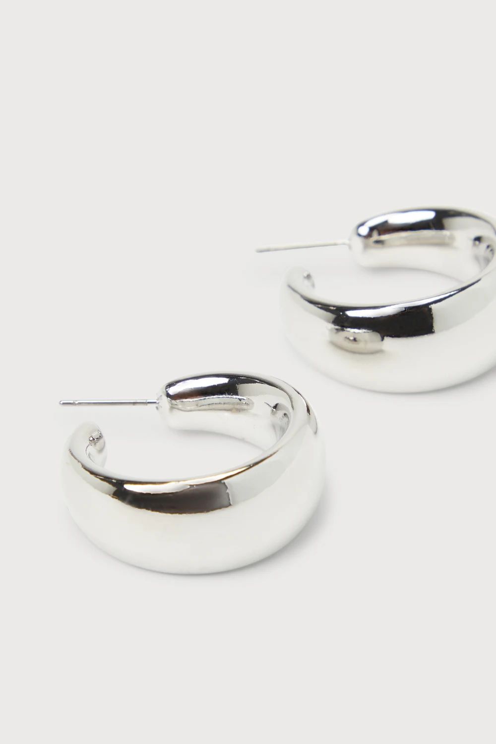 Strong Style Silver Hoop Earrings | Lulus (US)