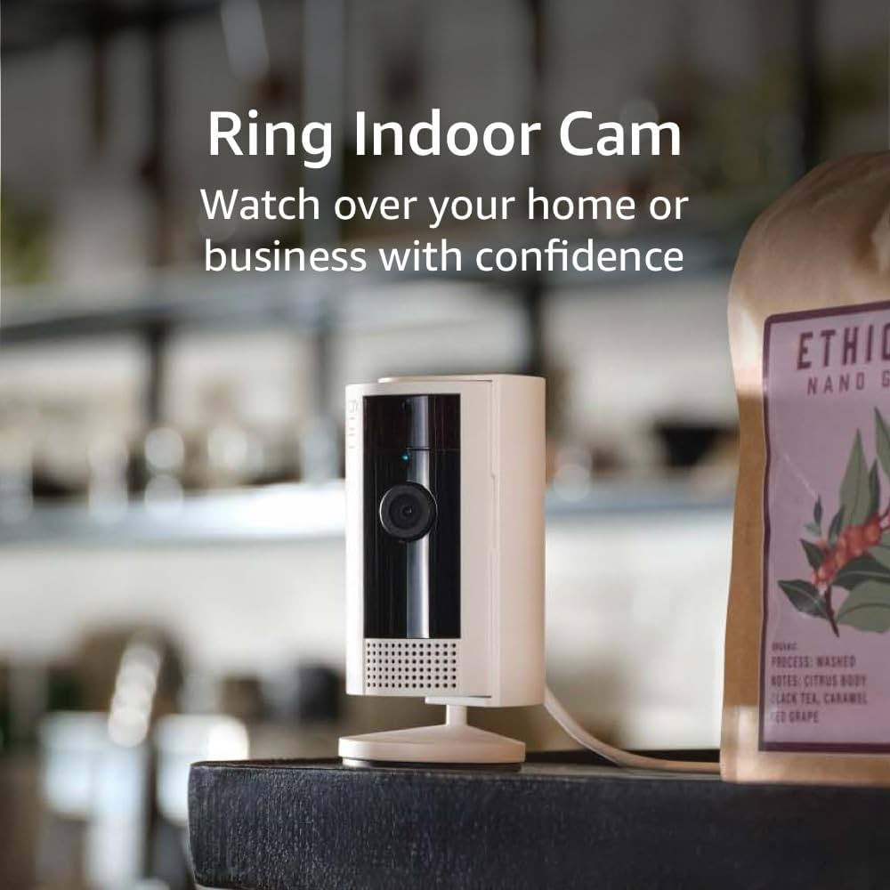 Ring Indoor Cam (newest model) — Home or business security in 1080p HD video, White | Amazon (US)