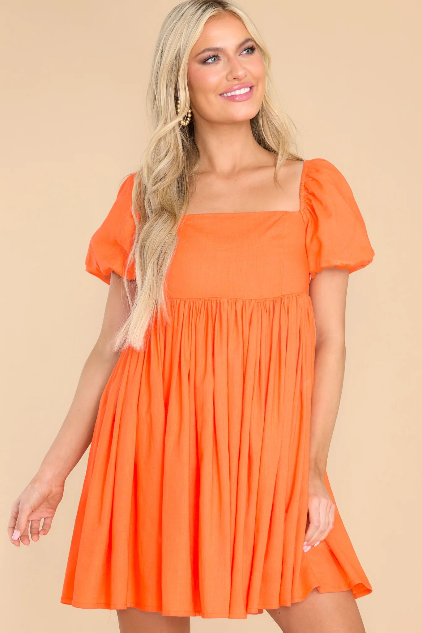 Will Not Be Forgotten Tangerine Dress | Red Dress 