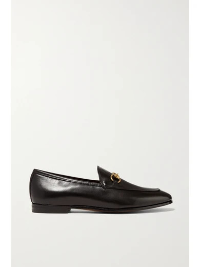 Gucci - Jordaan Horsebit-detailed Leather Loafers - Black | NET-A-PORTER (UK & EU)