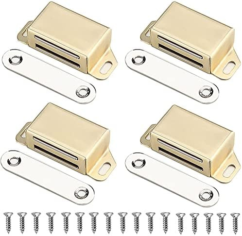 20 lbs Magnetic Door Catch, Heavy Duty Latch for Cabinets Shutter Closet Furniture Door, Stainless S | Amazon (US)